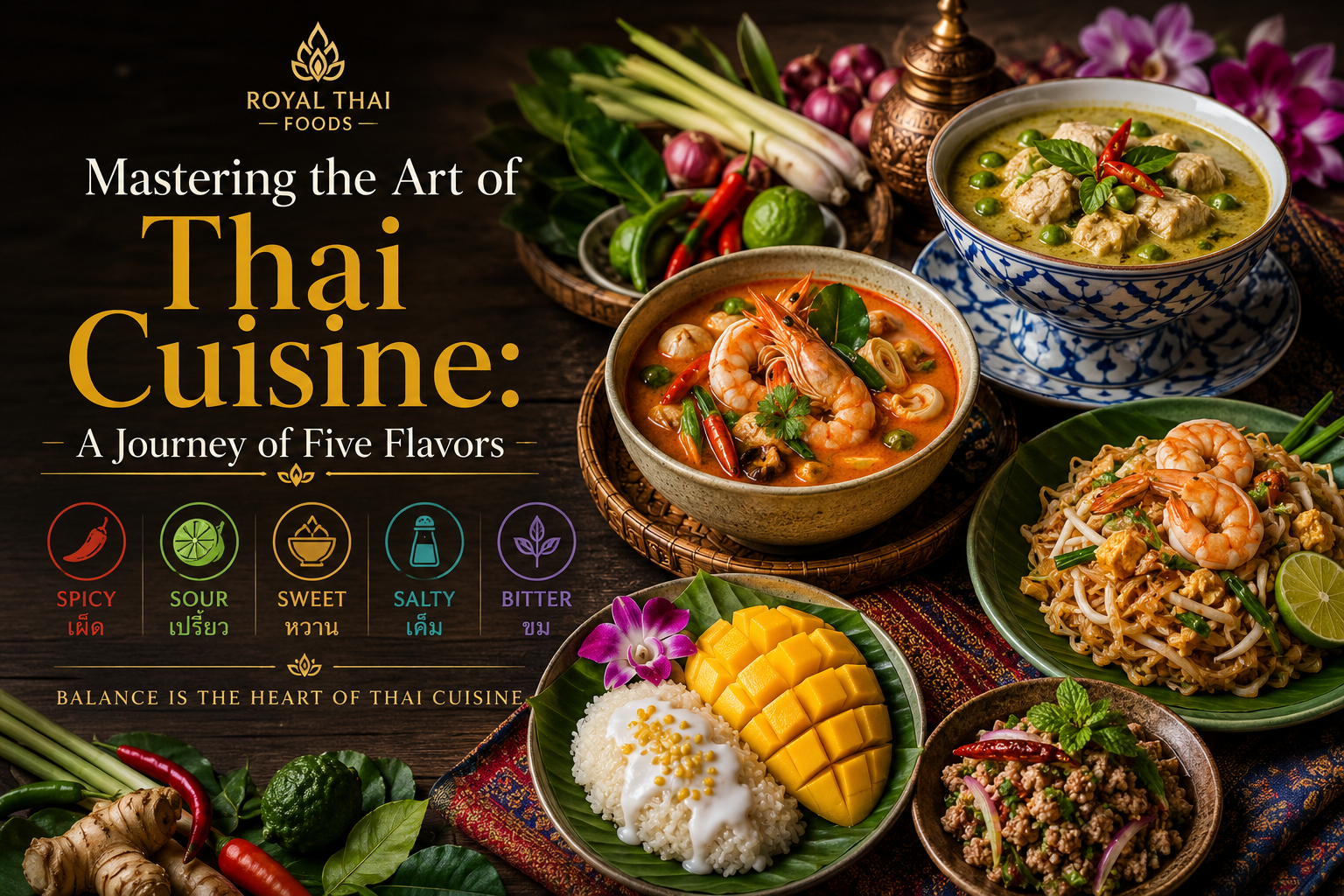 Mastering the Art of Thai Cuisine: A Journey of Five Flavors